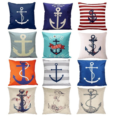 Qoo10 Home Decor Pillow Case Cotton Linen Cushion Cover Anchors