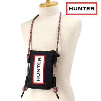 Qoo10 - HUNTER TRAVEL RIPSTOP PHONE POUCH black/red box logo