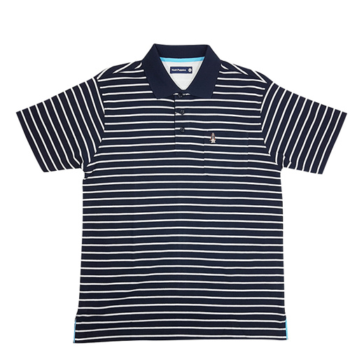 Qoo10 - HUSH PUPPIES MENS STRIPE PIQUE POLO WITH EMBROIDERY ON POCKET ...
