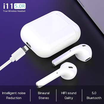 Qoo10 i11 TWS wireless 5.0 Bluetooth EarPods with charging Case