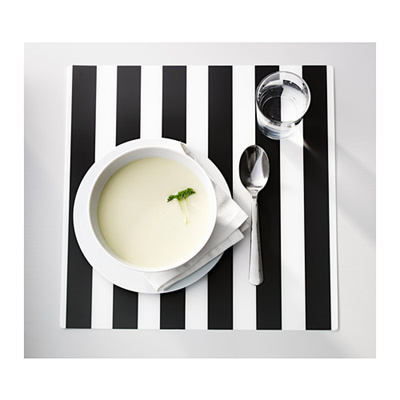 Qoo10 Ikea Ljuda Placemats Table Mat Black And White Striped