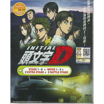 Initial D Anime DVD Complete Box Set Stage 1-6, Extra Stage, 3 The Movie