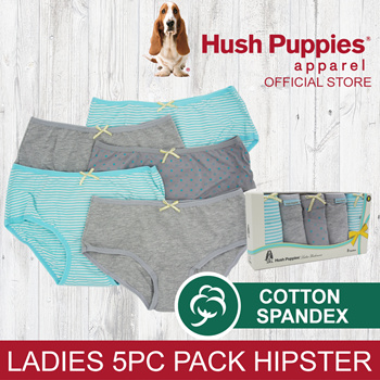 Hush Puppies 5pcs Ladies' Panties Dots Stripes