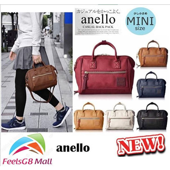 A.N.E.L.L.O Japan Made Mini Boston PU Leather 2 Way Unisex