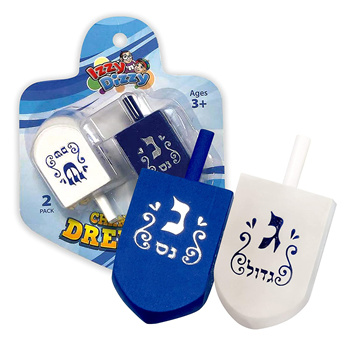 Hanukkah Wooden Dreidels Medium Sized with English Translation (10