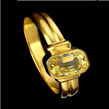 Chopra Gems & Jewellery Effective Yellow sapphire stone Ring with certified pukhraj  stone... Alloy Sapphire Silver Plated Ring Price in India - Buy Chopra Gems  & Jewellery Effective Yellow sapphire stone Ring