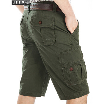 JEEP SPIRIT men trousers multi-pocket casual business outdoor loose fashion  100% cotton micro-elastic