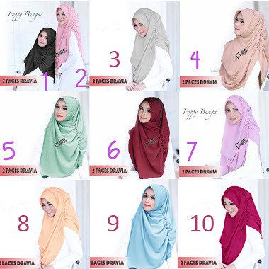 Qoo10 Jilbab  Instan  2Faces Pakaian