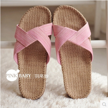 Qoo10 - Jin Shuo flax household slippers slippers summer cool slippers  female  : Shoes