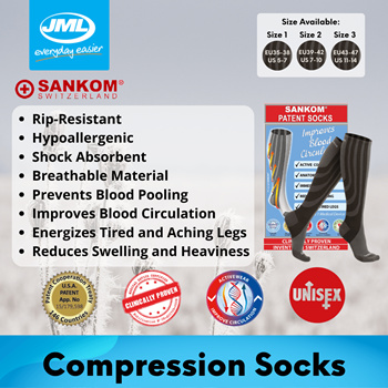 Qoo10 - [JML Official] Sankom Compression Plus Size Socks
