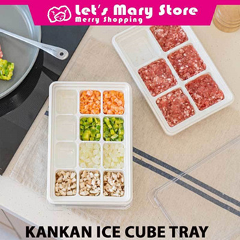 Qoo10 - Kankan Ice Cube Tray (2pc) / with Lid / Baby Meal / Food