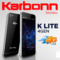 Karbonn K Lite 3G 4G LTE Dual Sim Smartphone - 4Gen K9 Quattro L45 Black - Singapore