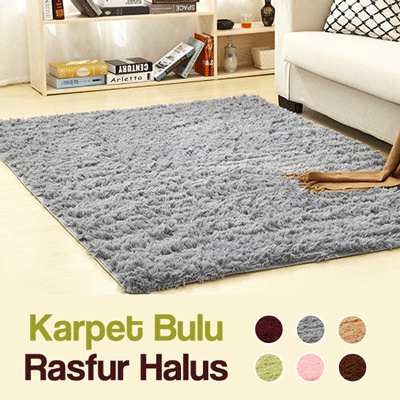 Qoo10 KARPET BULU RASFUR LEMBUT uk 100X160CM 