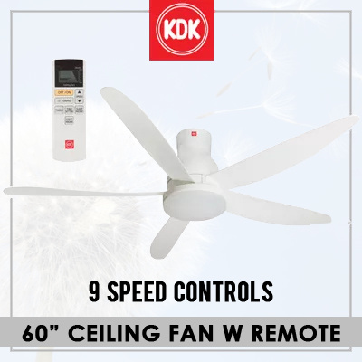 Kdk Kdk U60fw Ceiling Fan 60in 9 Speeds Sleep Model With On Off Timer Tri Blade