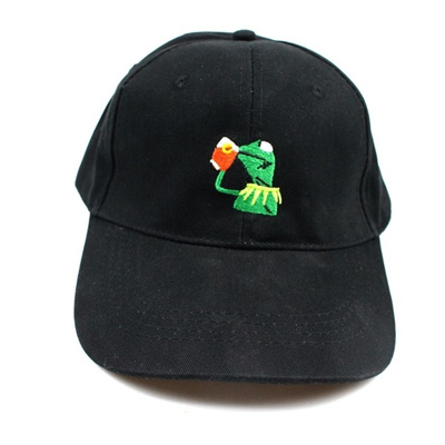 Kermit Frog Visor Dad Drinking Tea Cap Hat Baseball