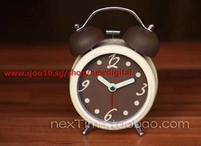 Qoo10 Khaki Cartoon Girl Cute Little Pink Alarm Clock Desk Clock