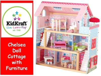 Qoo10 Kidkraft Chelsea Doll Cottage With Furniture Toys