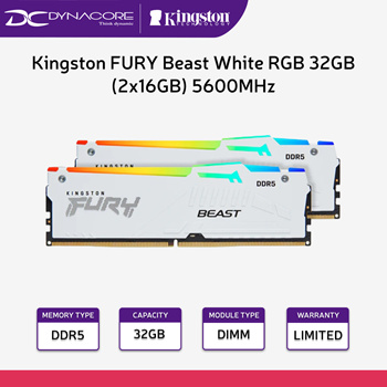 Kingston FURY™ Beast White DDR5 RGB EXPO Desktop Memory – Kingston  Technology