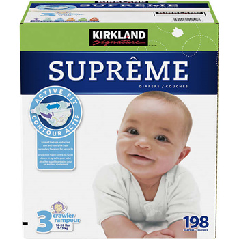 Kirkland supreme hot sale diapers size 3