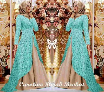 Qoo10 koleksi baju muslim  caroline brukat tosca Clothing