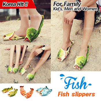 7Seas Sandals Fish Pattern รองเท้าเเตะลายปลา #Size-5.5 (EUR-38) - 7 SEAS  PROSHOP (THAILAND)