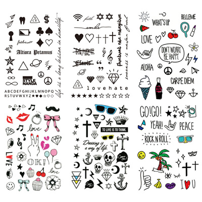 Qoo10 Korea  Japan cute tattoo  sticker  tattoo  sticker  