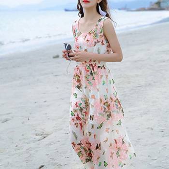 Chiffon summer hot sale maxi dress