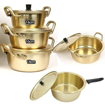 Korean Stainless Steel Ramen Pot - 9.4 Cooking Pot With Handle For