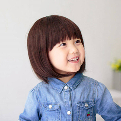 Korean Children S Wigs Baby Hair Accessories For Girls Cute Princess Bobo Short Straight Wig Hair Ha