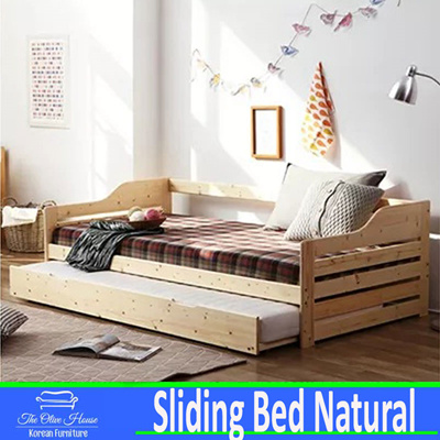 Qoo10 - Sliding Bed Natural [exclude kasur] : Furniture 