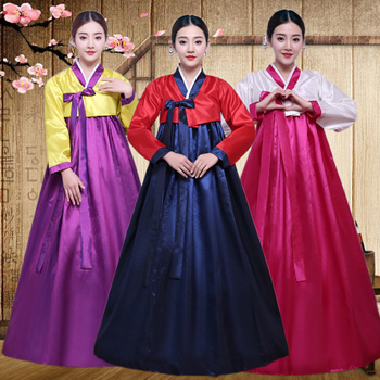 Buy Modern Hanbok Dress Woman Female Korea Hanbok Dress Casual Daily Mom's  Hanbok Dol Party Wrapped Flower Orange Online in India - Etsy