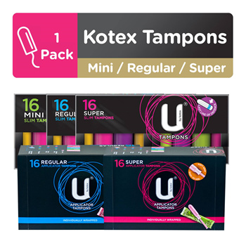 Qoo10 - [Kotex] [1 Pack] Tampons / Applicator Tampons 16pcs (Mini