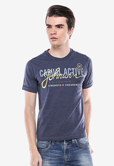 Qoo10 Slim  Fit  Kaos  Bergambar Abu Logo Johnwin 