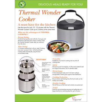 thermal wonder cooker la gourmet