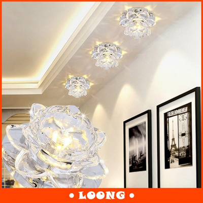 Qoo10 Latest Modern Crystal Flower Led Ceiling Light Pendant