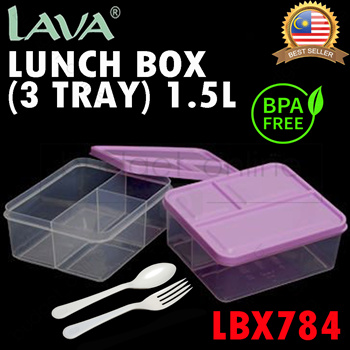 LAVA 2 Compartment Lunch Box With Spoon & Fork