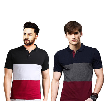 Qoo10 Leotude Men s Regular Fit Cotton Blend Half Sleeve Polo T