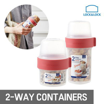 2-Way Container Salads Sauces Fruits Snacks Food Fresh 760 mL