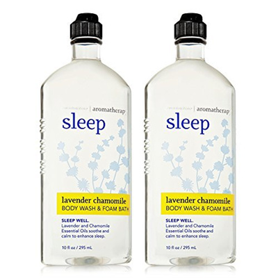 Lot Of 2 Bath Body Works Aromatherapy Sleep Lavender Chamomile Body Wash Foam Bath