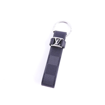LOUIS VUITTON Damier Dragonne LV Key Holder Ring used condition