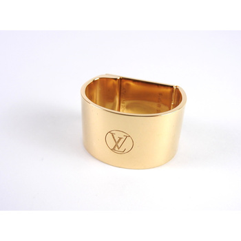 Qoo10 - Louis Vuitton LV logo scarf ring GP gold MP 1665 beautiful goods  [used : Bag / Shoes / Ac