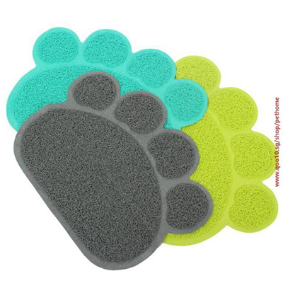 Qoo10 Lovely Pvc Dog Paw Shape Cup Placemat Pet Cleaning Feeding