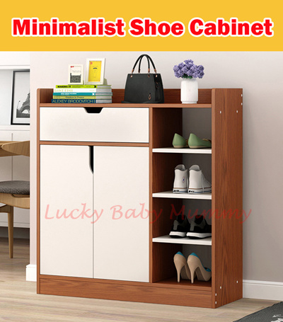 Qoo10 Shoe Cabinet Minimalist Wooden Shoe Shelf 4 5 Tier