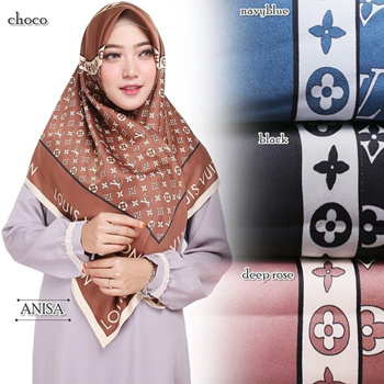 Qoo10 - LV Square Hijab  Maxmara Royal Platinum Motif Panel