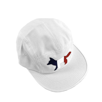 [US$81.80]Maison Kitsuné MAISON KITSUNE / CAP 5P TRICOLOR FOX #  AU06101WW0007-WH WHITE