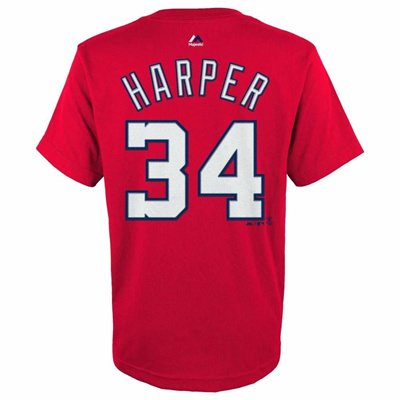 Outerstuff Washington Nationals Bryce Harper #34 MLB Toddler Team Jersey,  Red