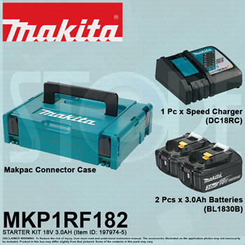 Makita Starterset 3.0Ah BL1830B + chargeur DC18RC