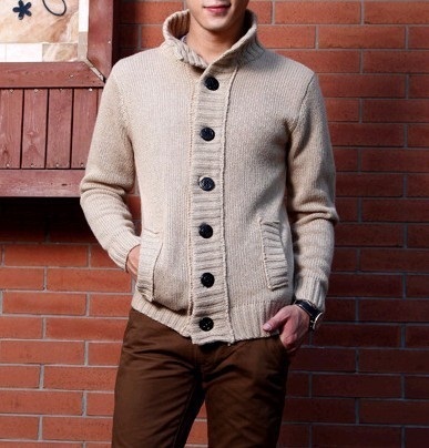 Qoo10 Mantel tebal  Pria sweater  rajutan Mens sweter 