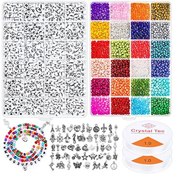  Mckanti 4000pcs 4mm Beads for Bracelets Making Kit