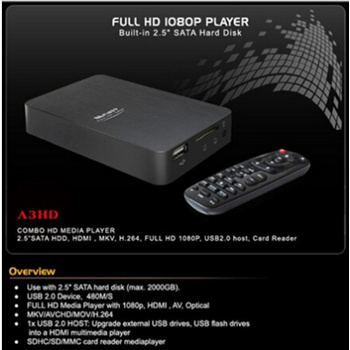 HDD Player Mini Full HD 1080P H264 MKV Compatible Con HDMI Media